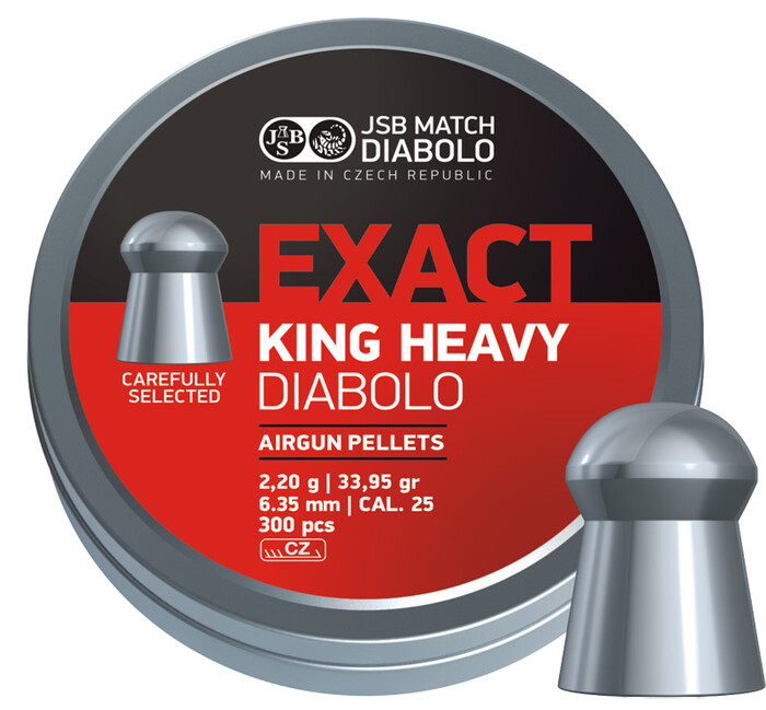 Diabolo JSB Exact King Heavy, kal. 6,35 mm, 300 ks