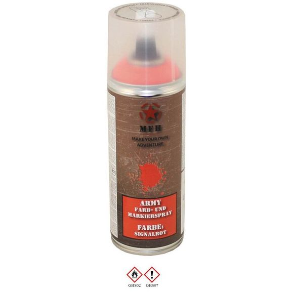 Armádny sprej MFH 400 ml, farba signálna červená