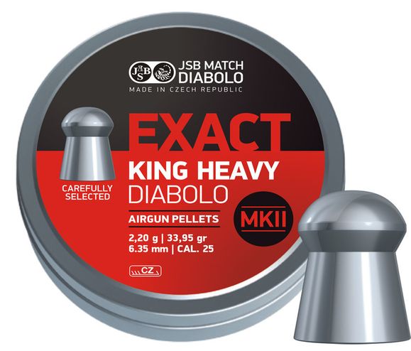 Diabolo JSB Exact King Heavy MKII, 150 ks, kal. 6,35 mm