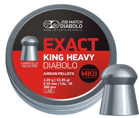 Diabolo JSB Exact King Heavy MKII kal.6,35 mm, 300 ks