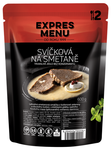 Sviečková na smotane, 2 porcie